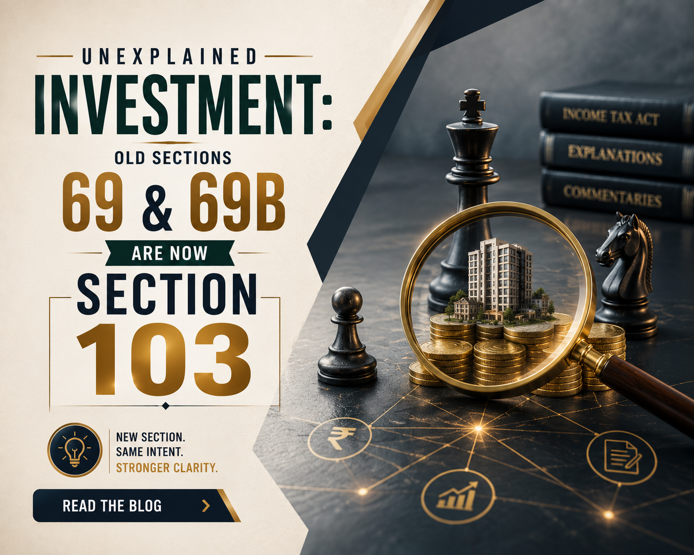 Unexplained Investment: Old Sections 69 & 69B Are Now Section 103